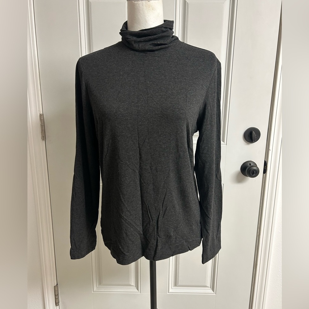 Chicos Magdalia Long Sleeve Turtleneck Alpaca Gray NWT 0